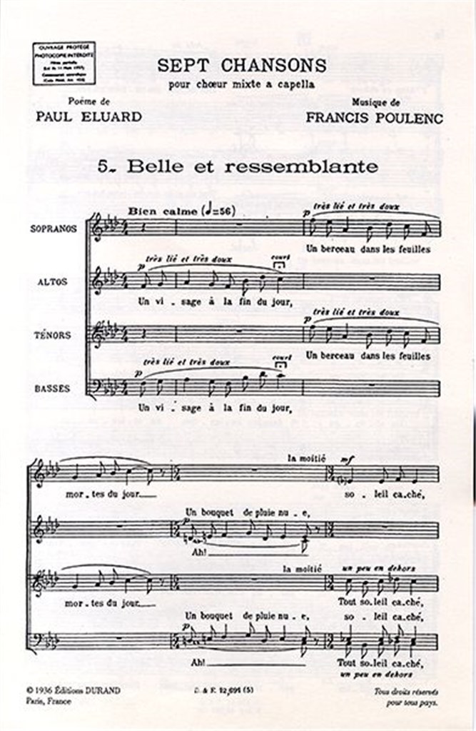 7 Chansons: 5 - Belle Et Ressemblante